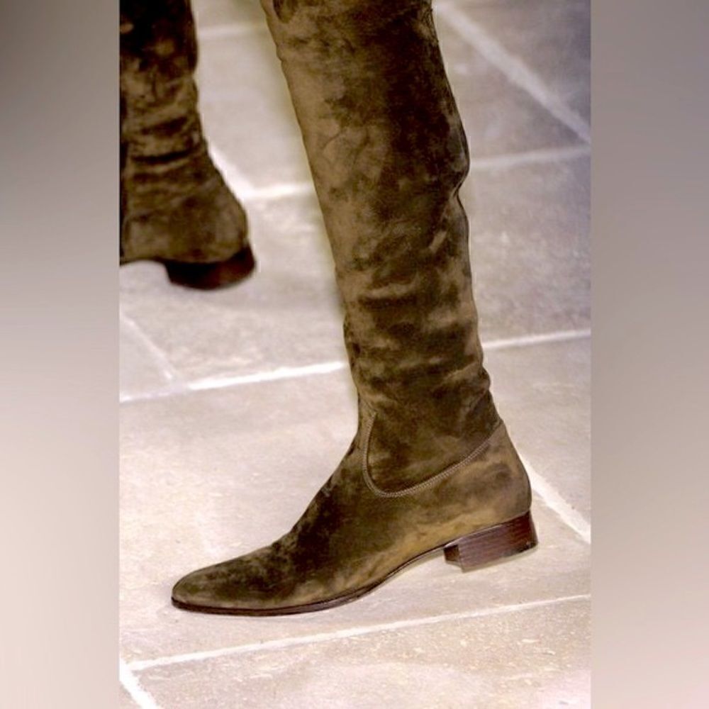 Ralph Lauren Fall 2006 Runway Collection Italian Mink Suede Over the Knee Boot